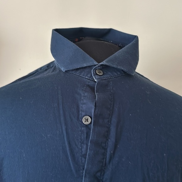 Express navy blue button-down shirt, size large - Picture 3 of 7